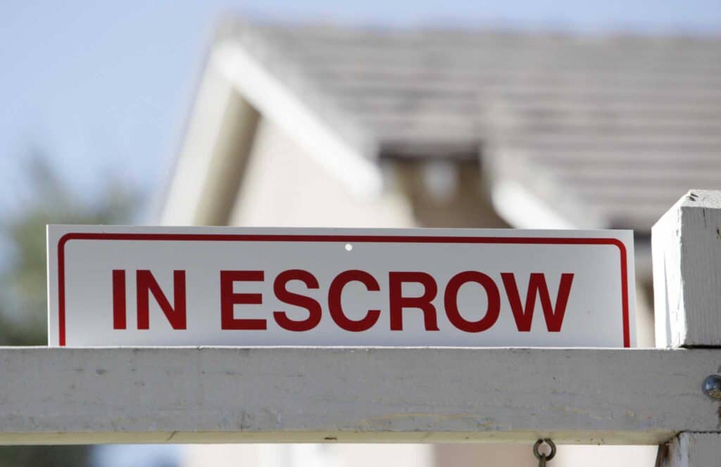 in escrow